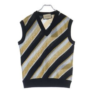 Gucci 23SS Striped Intarsia Knit Vest Knit Vest Multi 716234 Xkcp8
